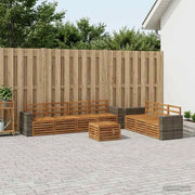 Set divani 8 pz Legno di Acacia Massello 3384125