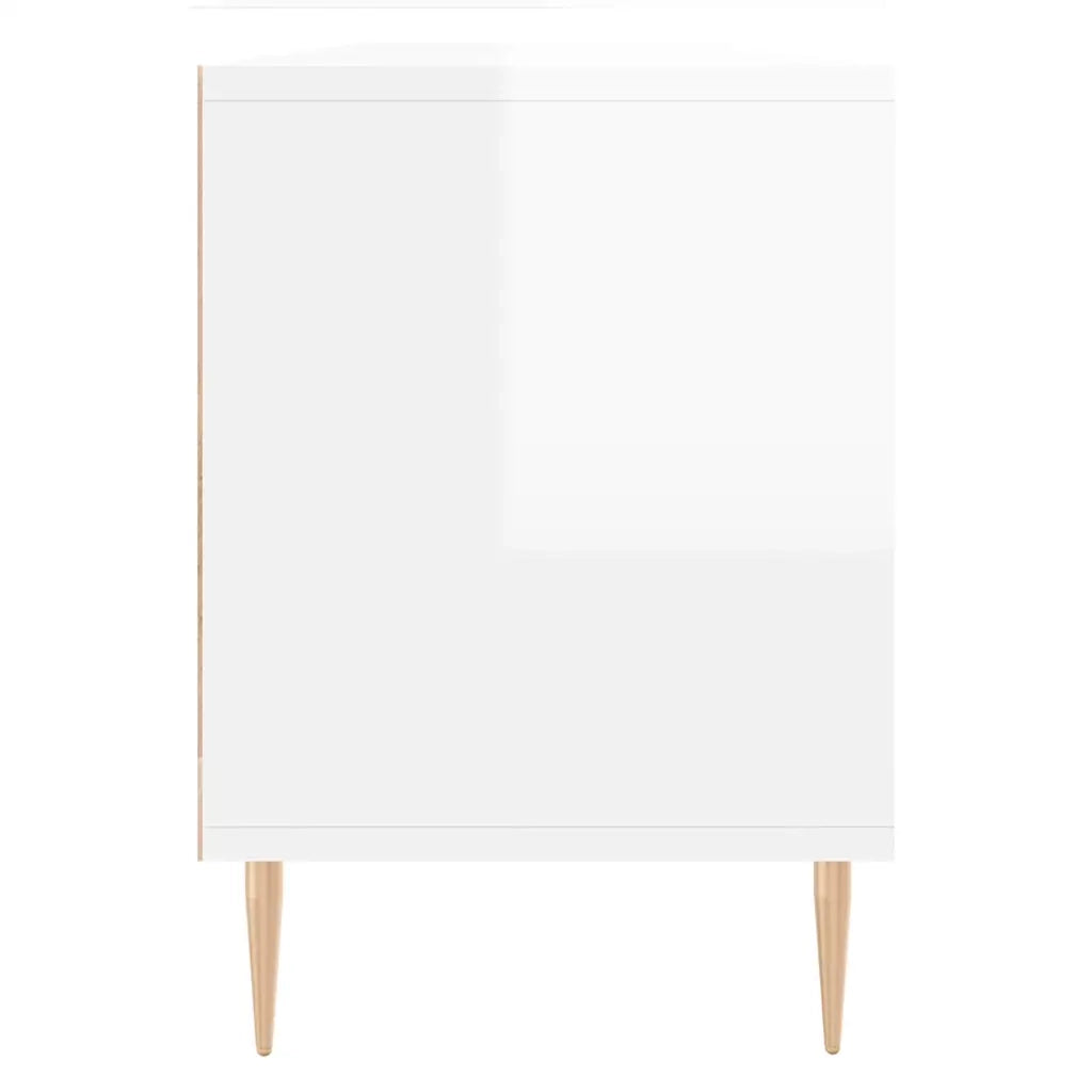 Mobile Porta TV-Mobile per TV-Credenza TV Bianco Lucido 150x30x44,5 cm Legno Multistrato