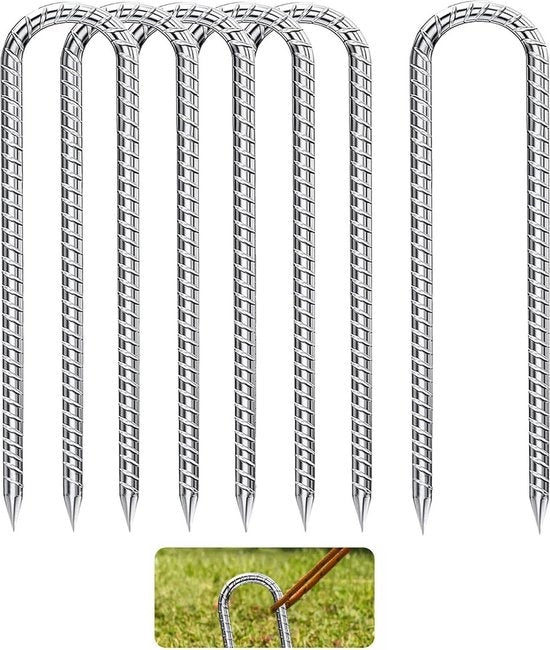 Anchiale in acciaio inossidabile per tende, tende da campeggio, paracarri, parapetti, 30 cm