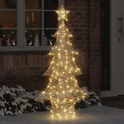 Albero di Natale con 160 LED Bianco caldo 151 cm PET