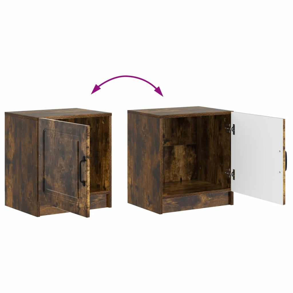 Armadio da Notte 2 pcs Rovere Fumo 43 x 34,5 x 47 cm 895726