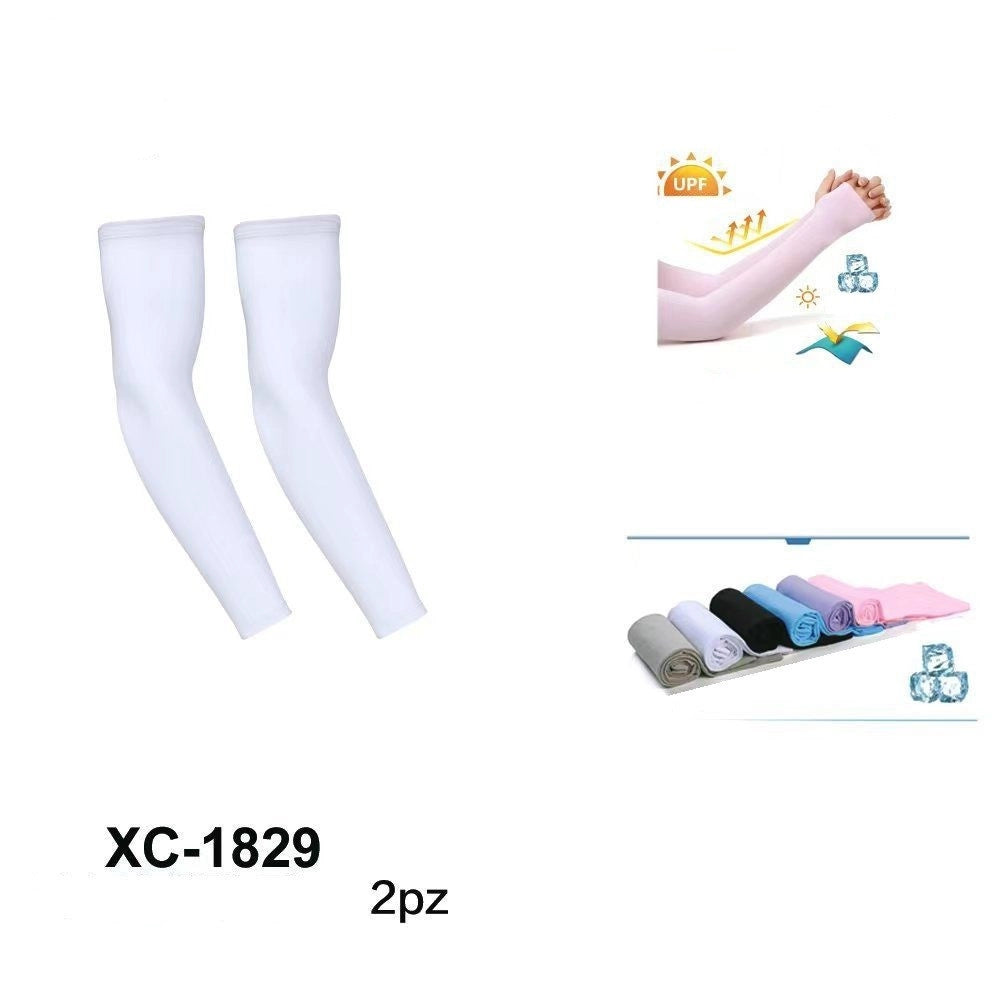 Trade Shop - Set 2pz Manica Braccio Manicotti Ciclismo Protezione Solare Xc-1829 Bici Pesca Golf -
