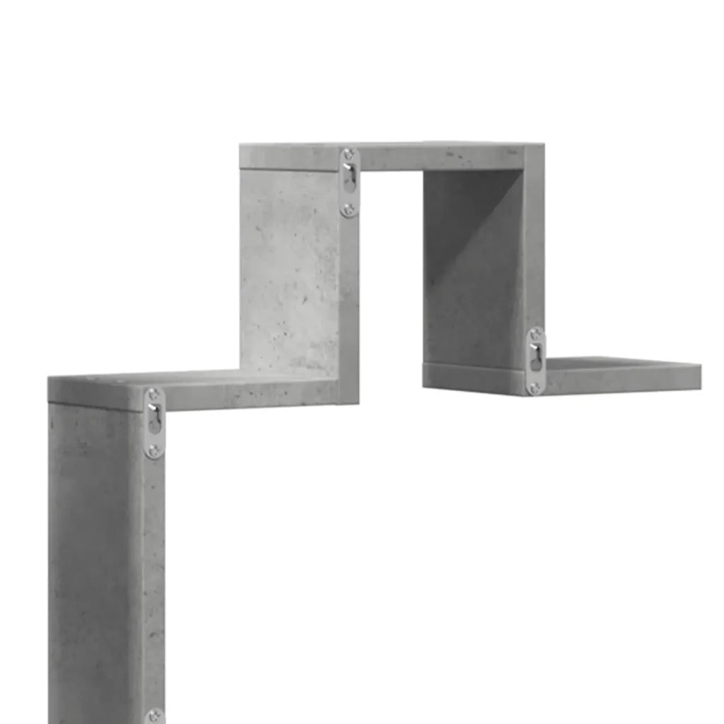 Scaffale a Muro Grigio Cemento 104,5x10x43 cm Legno Multistrato