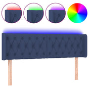 Testiera | Testata a LED Blu 163x16x78/88 cm in Tessuto
