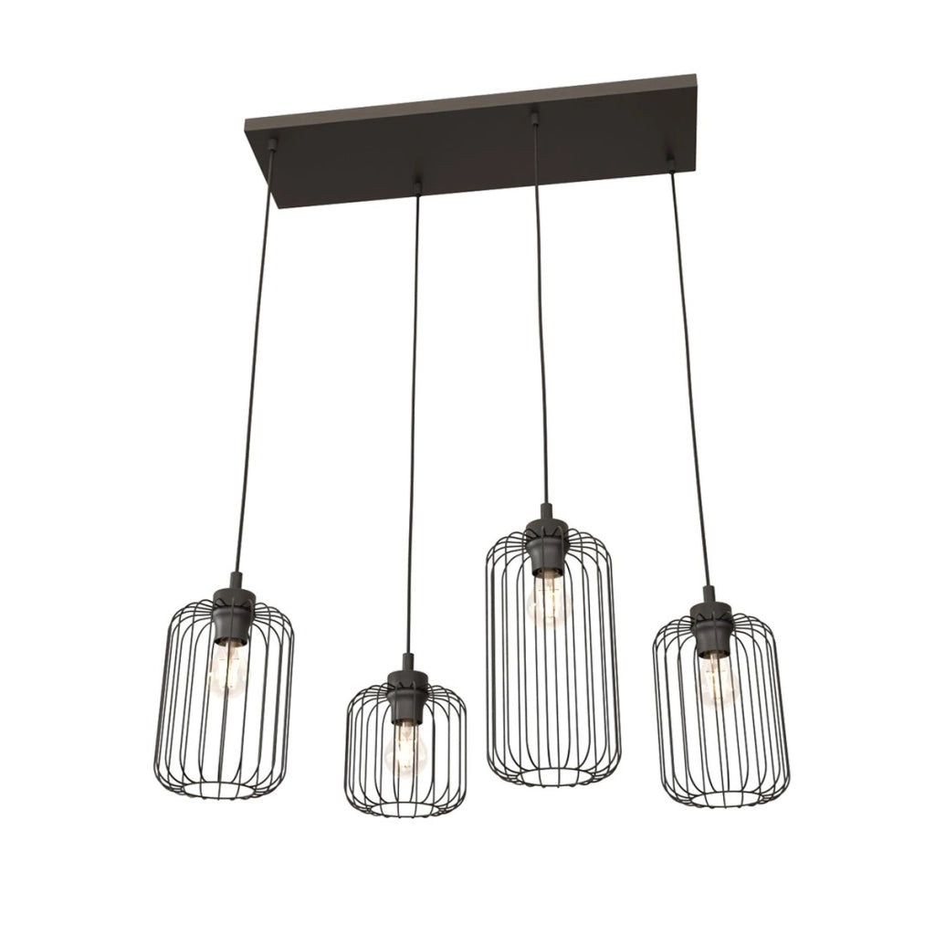 Lampada a sospensione VANDER in acciaio nero