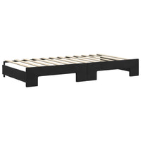 Divano Letto con Letto Estraibile Nero 100x200 cm in Velluto 3197782