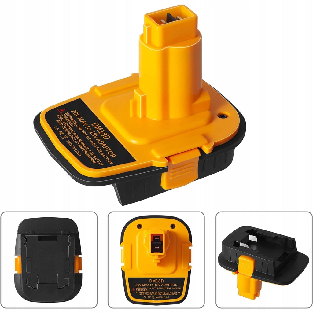 Adattatore per Batterie Dewalt e Milwaukee 18V DM18D – Compatibile con Utensili Dewalt 18V | Montaggio Facile