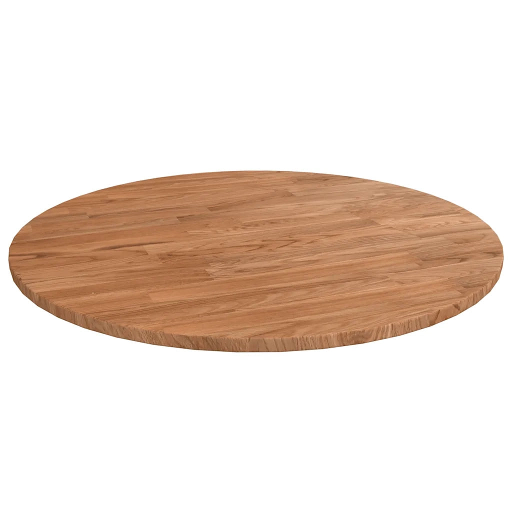 Piano Tavolo | Superficie Tavolo | Piano Scrivania Rotondo Marrone Chiaro ?50x1,5 cm Rovere Trattato