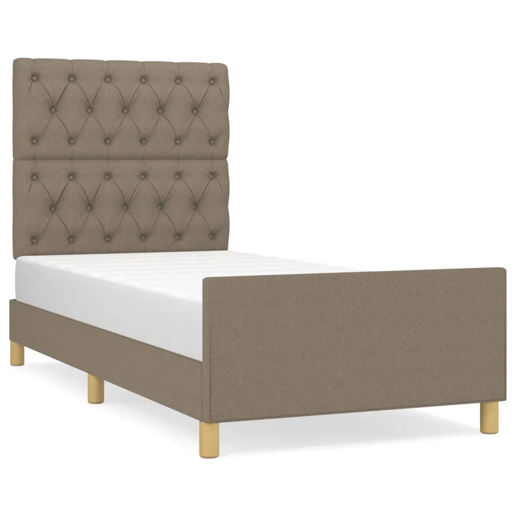 Giroletto senza Materasso-Struttura Letto Tortora 80x200 cm Tessuto