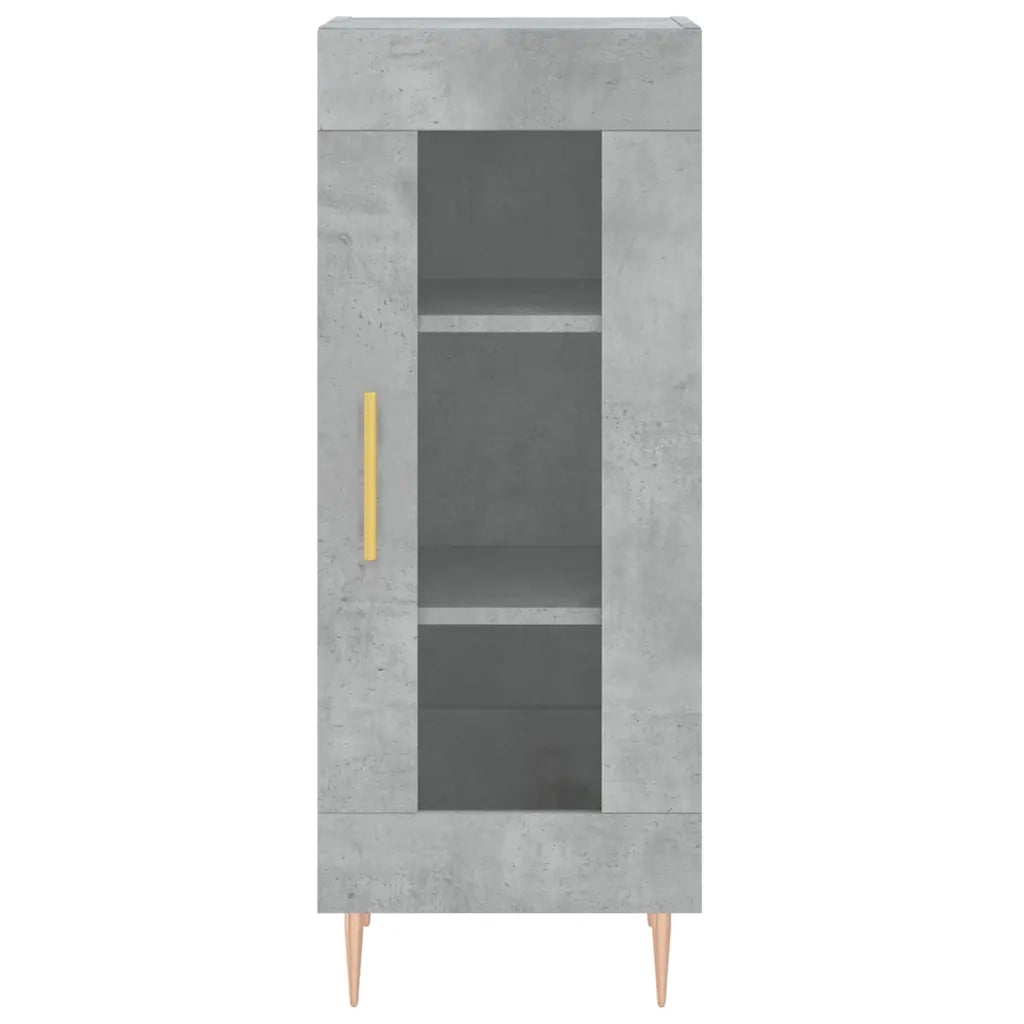 Credenza | Madia | Buffet da pranzo | Armadio da pranzo Grigio Cemento 34,5x34x180 cm in Legno Multistrato