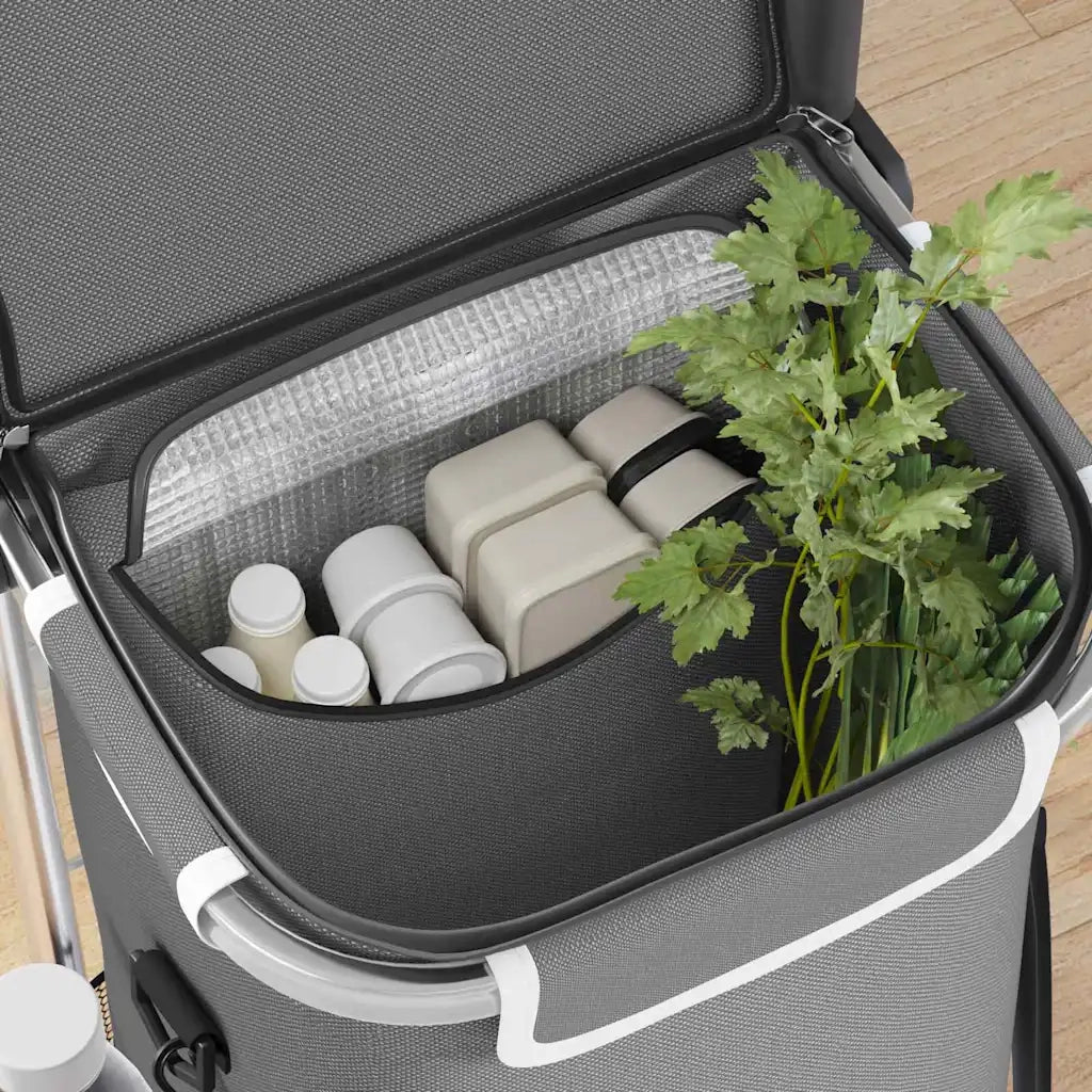 Carrello della spesa 1 Grigio 47 x 39 x 100,5 cm Tessuto Oxford 42002338