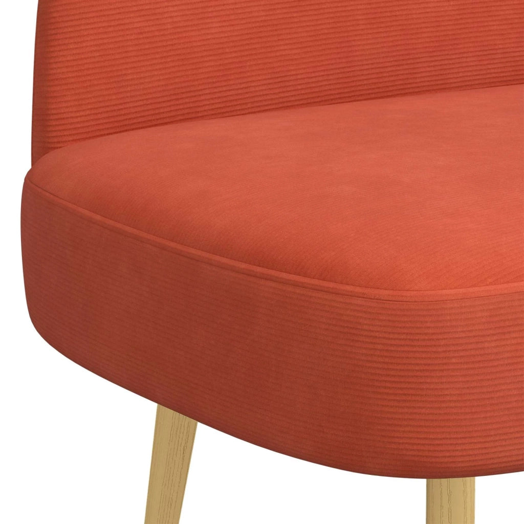 Panchina imbottita con schienale Rosso arancio 110 x 60 x 76 cm 42040784