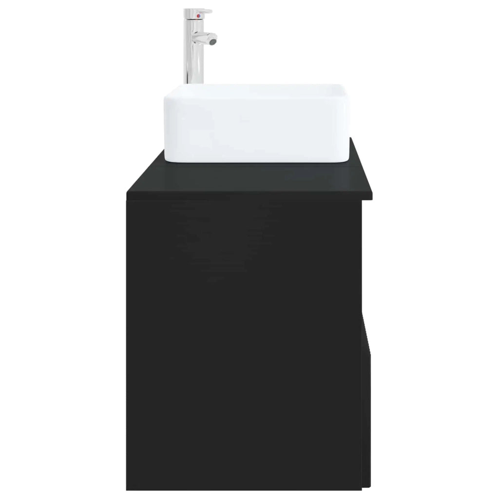 Set di mobili per il bagno 2 pz Nero Legno ingegnerizzato 3404045
