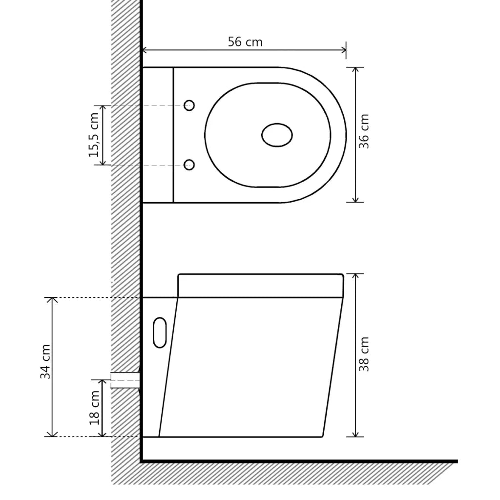 WC Sospeso in Ceramica Nera CFW9926216