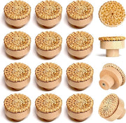 Set di 16 maniglie in rattan per armadi vintage, maniglie naturali con viti, cassetti in legno, maniglie in legno per armadi da cucina, cassetti, soggiorno