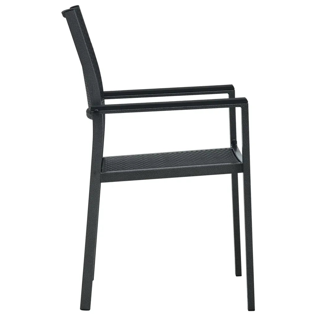 Set da Pranzo da Giardino 3 pz | Set Salotto da Giardino Nero