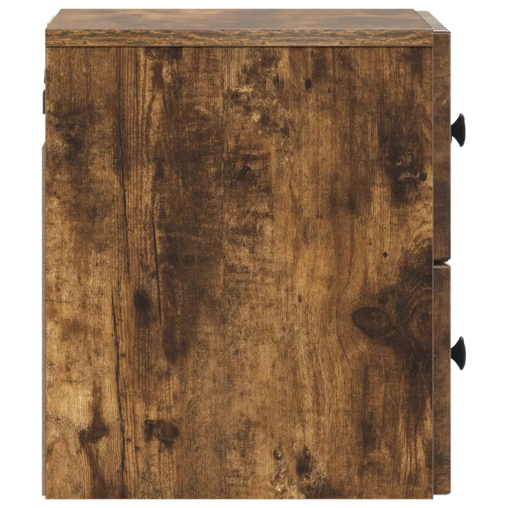 Mobiletto da notte a muro 2 pcs Rovere Fumo 33 x 34,5 x 40 cm 897966