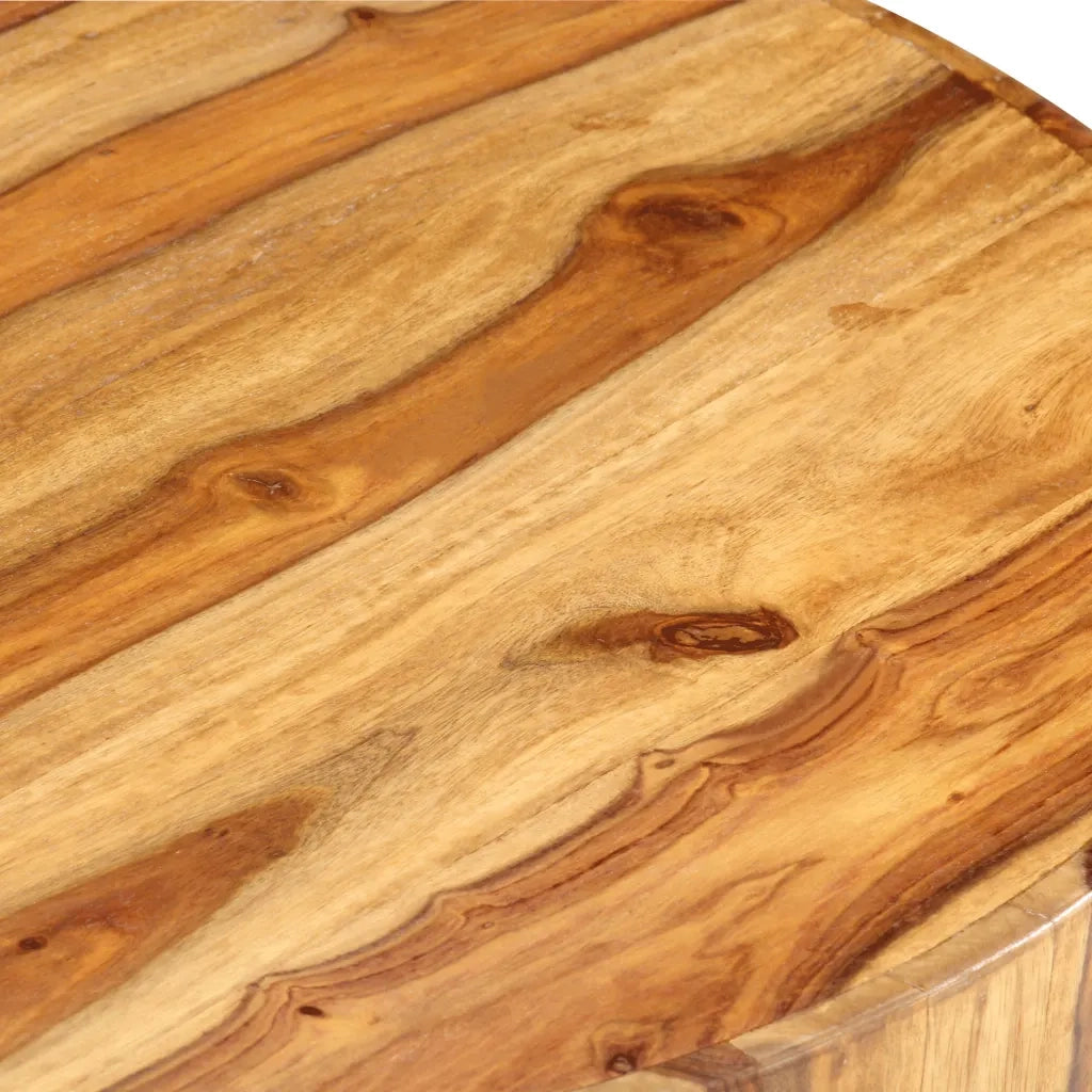 Tavolino da Salotto Rotondo 65x30 cm Legno Massello di Acacia 287350