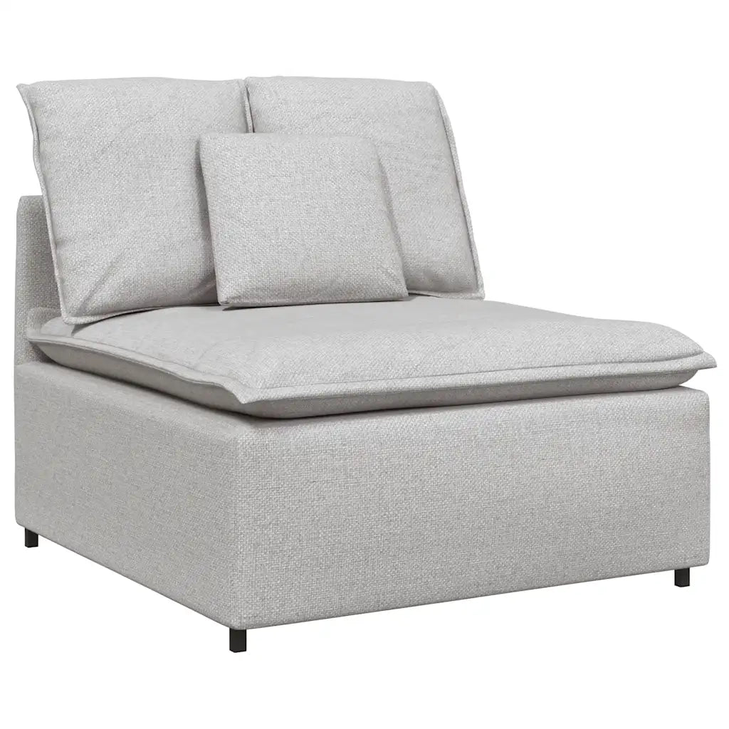 Modulo Centrale Divano Modulare con Cuscini Grigio Nuvola 100cm CFW1924962