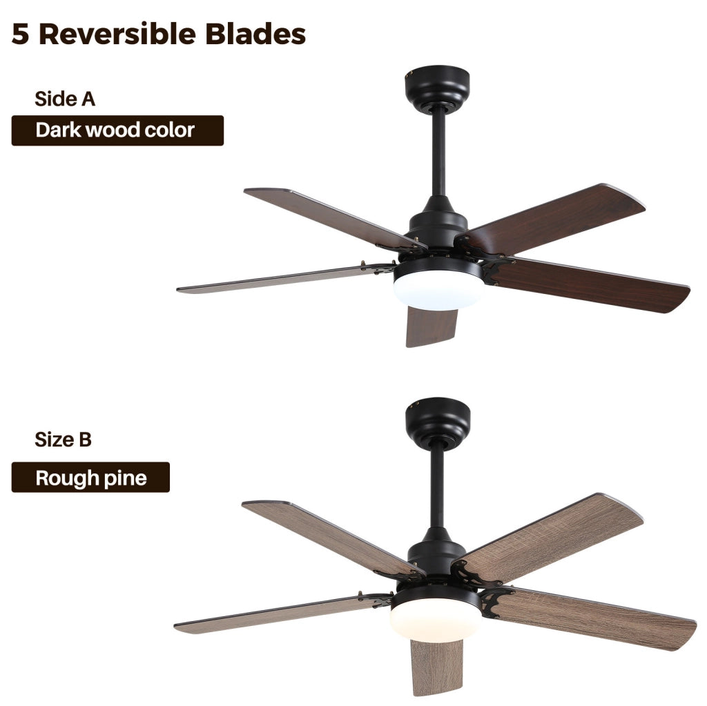 Ventilatore da soffitto 106 cm con LED dimmerabile, telecomando, motore DC silenzioso e funzione timer