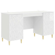 Scrivania Bianco Lucido Legno ingegnerizzato 142,5 x 50 x 75 cm