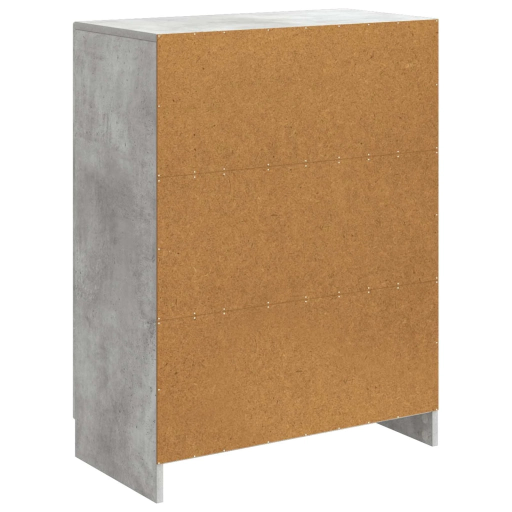 Credenza | Madia | Buffet da pranzo | Armadio da pranzo Grigio Cemento 66 x 34,5 x 87 cm Legno ingegnerizzato