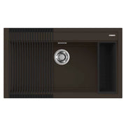 Lavello Elleci Incasso 1 vasca 86x51 Best 360 Bundle Granitek Espresso Marrone LGB36078K2
