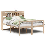 Letto matrimoniale | Letto per adulti | Letto Libreria senza Materasso 140x190 cm in Legno di Pino