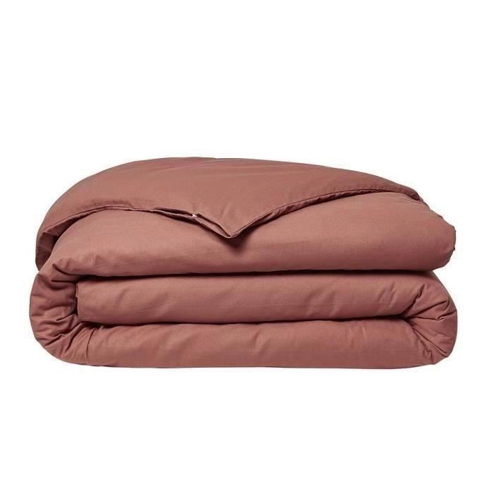 Copertura del piumone oggi essenziale - 140 x 200 cm - 1 persona - 100% di cotone - Terracotta
