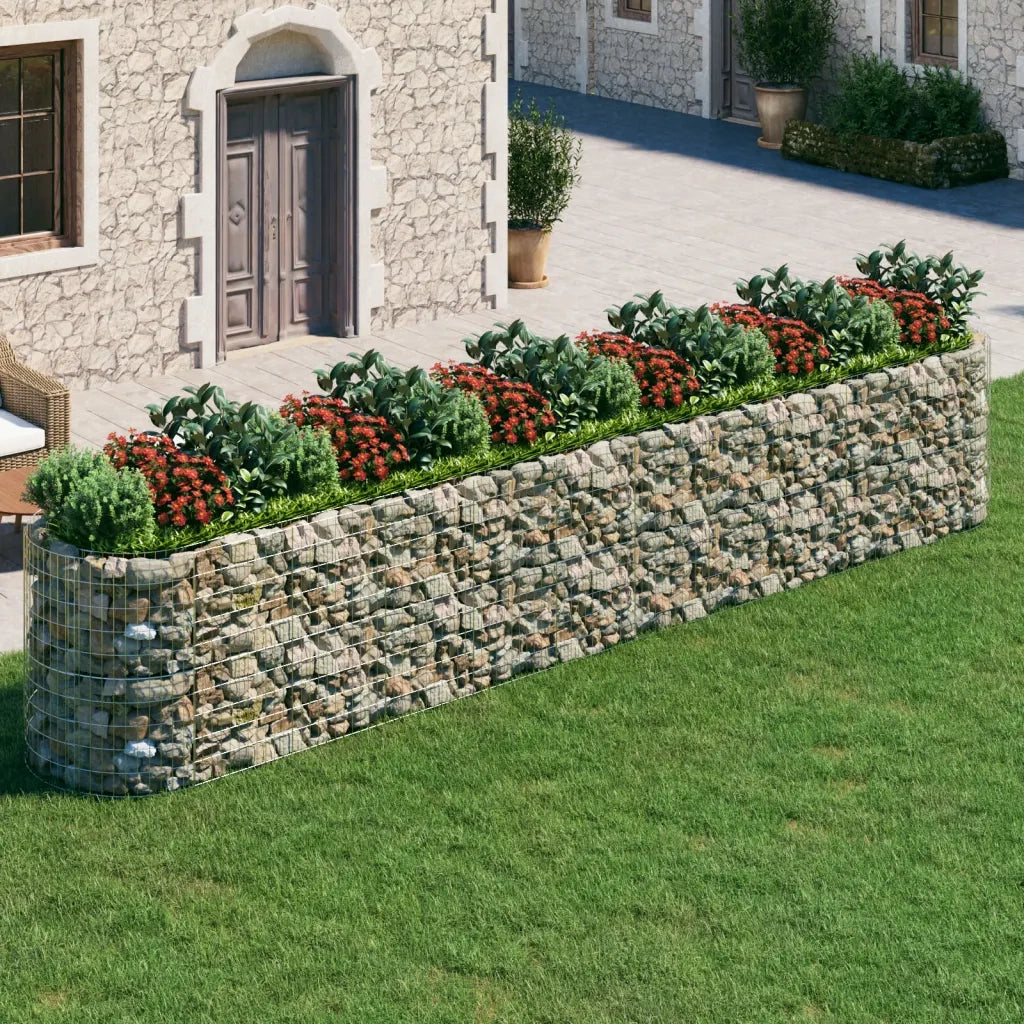 Gabbione con Letto Rialzato in Ferro Zincato 600x100x100 cm 152049