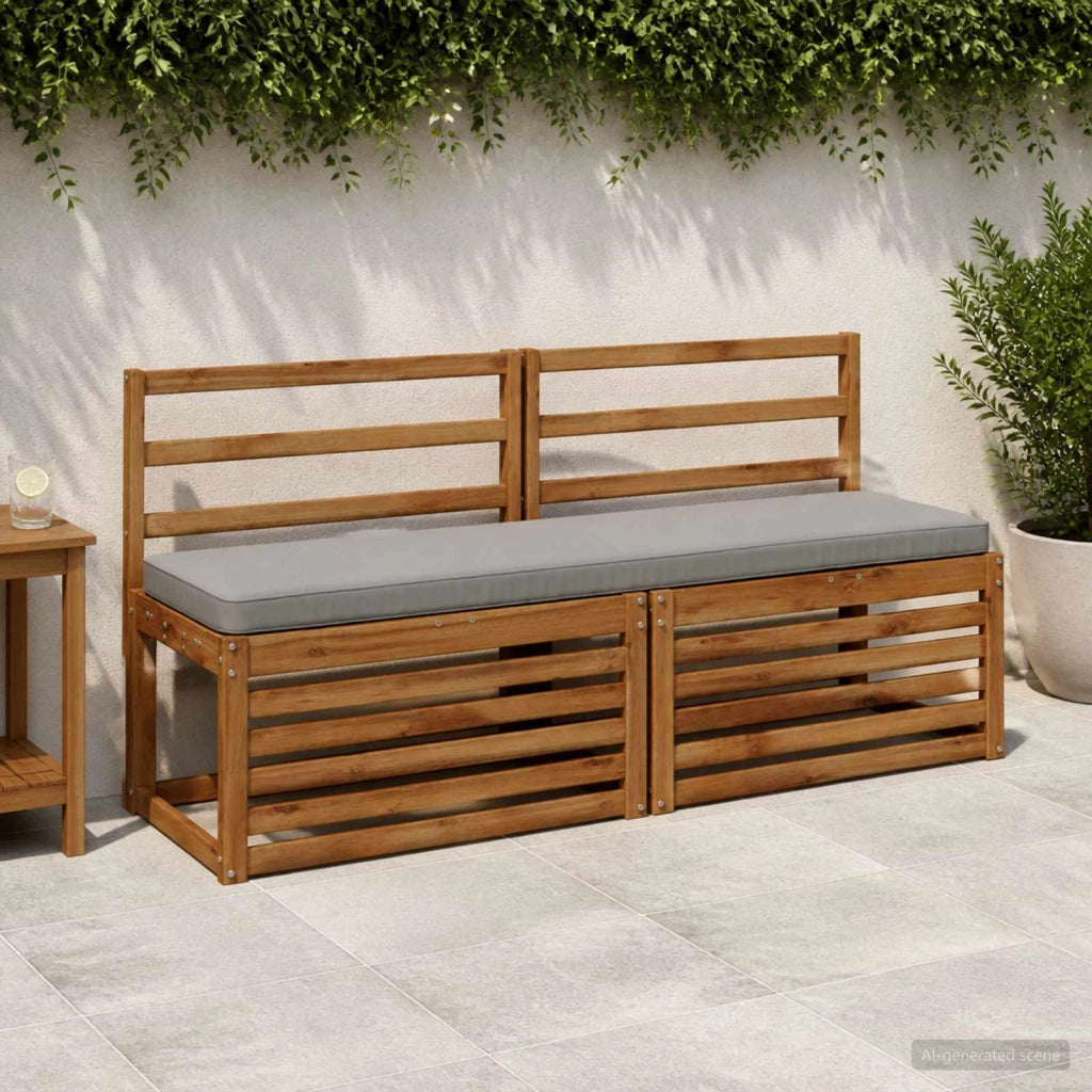 Cuscino per Panchina a 1 Pezzo VUGHT 100% Poliestere Grigio 951380