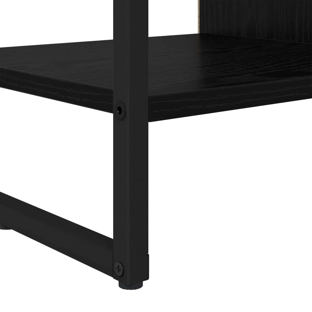 Mobile laterale Rovere Nero 96.5 x 30 x 75 cm Legno multistrato