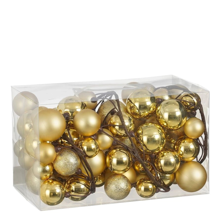 GHIRLANDA PALLINE ORO 180CM EDELMAN