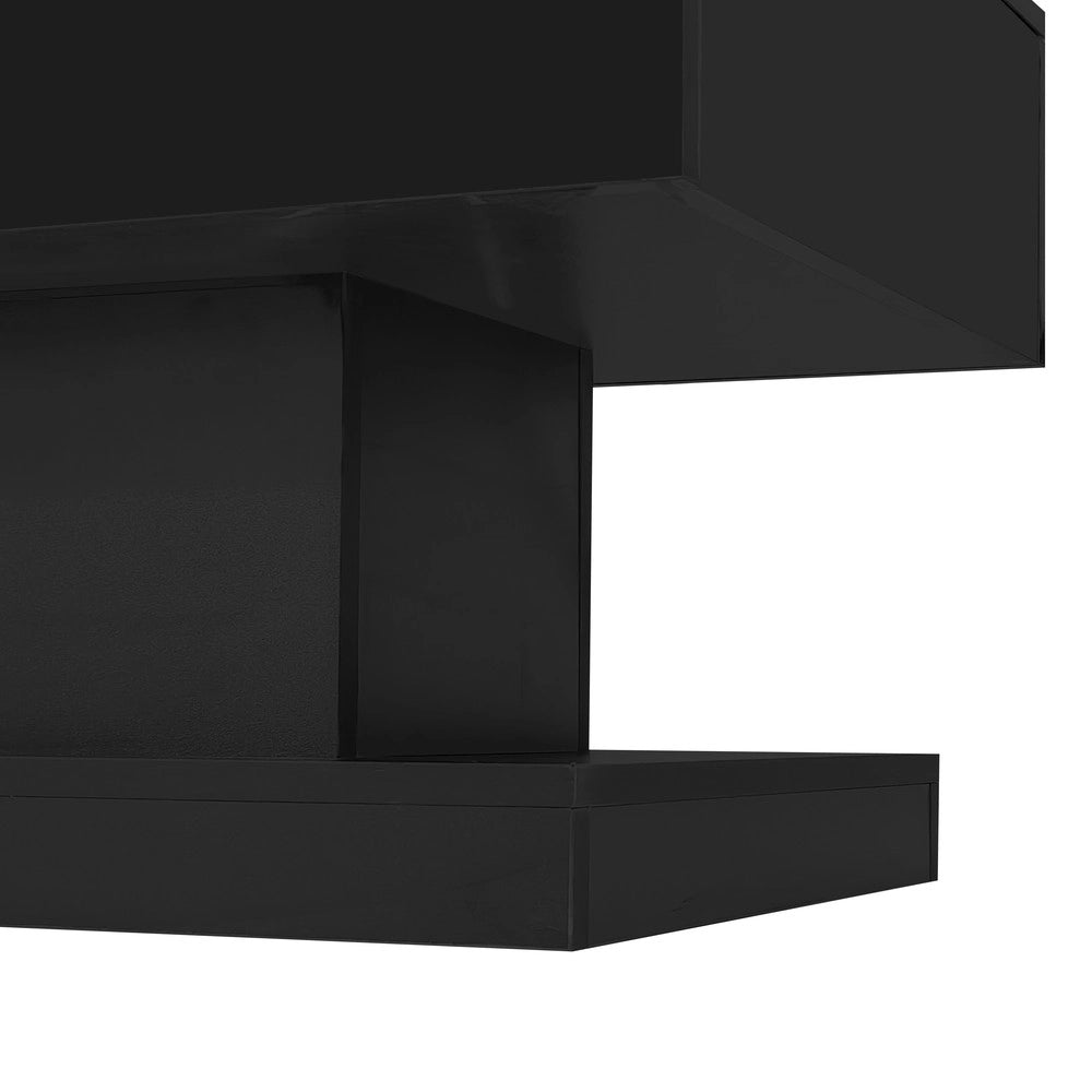 Tavolino da Caff¨¨ con LED e Piano Sollevabile ¨C MINIMAL ¨C 100x50x45 cm