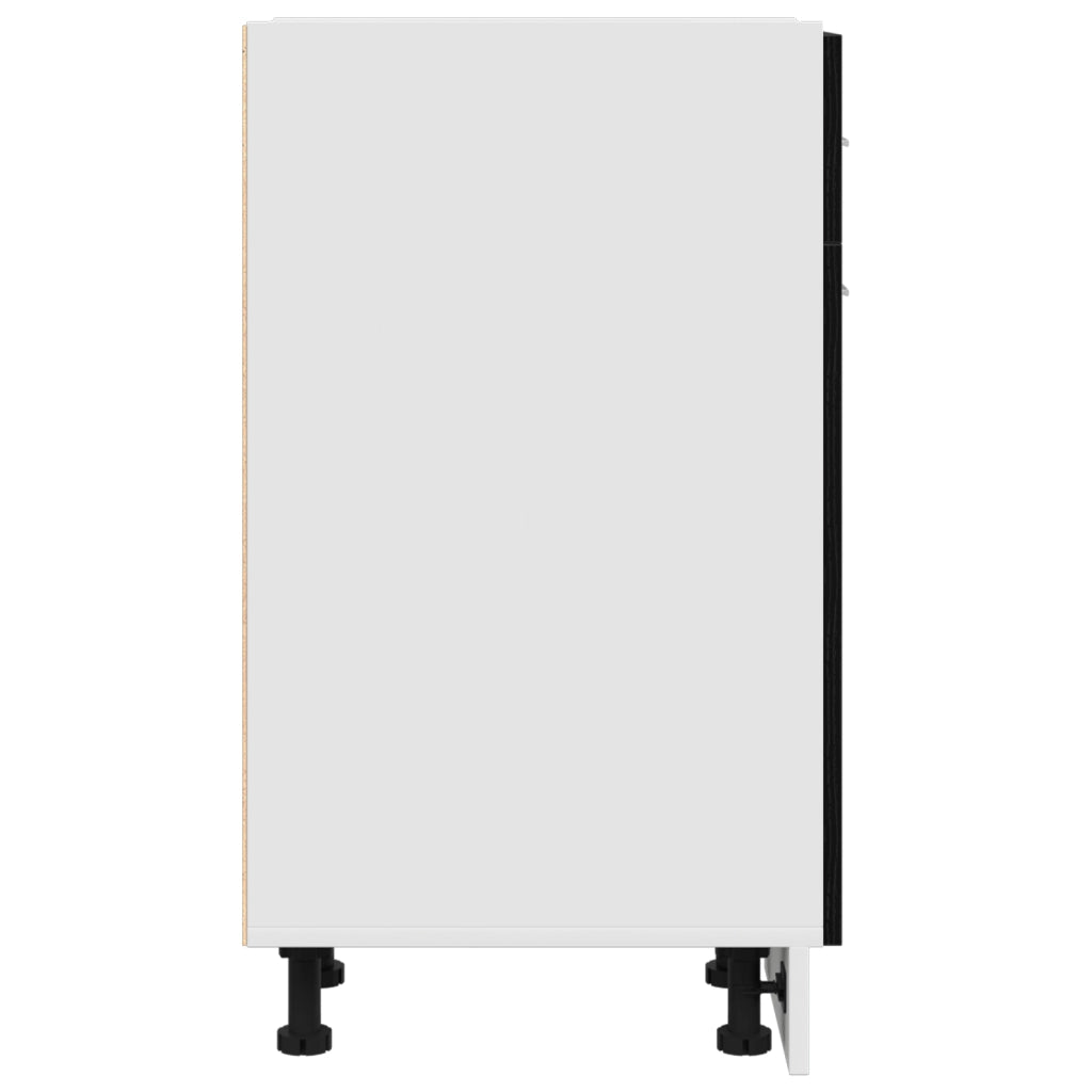 Mobile con cassetti in rovere nero - 30x46x81.5 cm