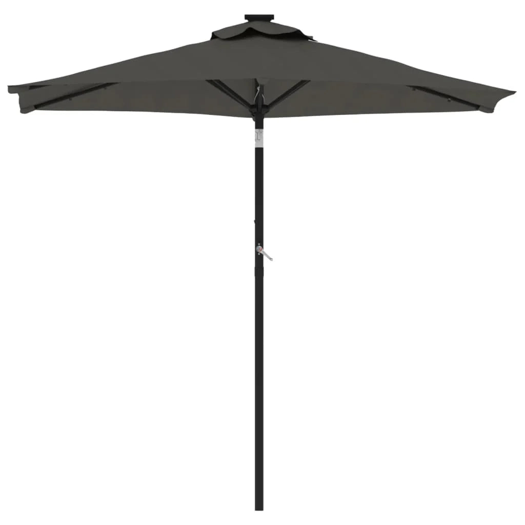 Ombrellone da giardino inclinabile con manovella 225 x 225 x 212 cm atmosfera accogliente poliestere antracite 02_0056370