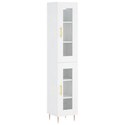 Buffet credenza cassettiera mobiletto mobile contenitore organizer per cucina soggiorno salotto alto 34,5 x 34 x 180 cm legno ingegnerizzato bianco 02_0032375