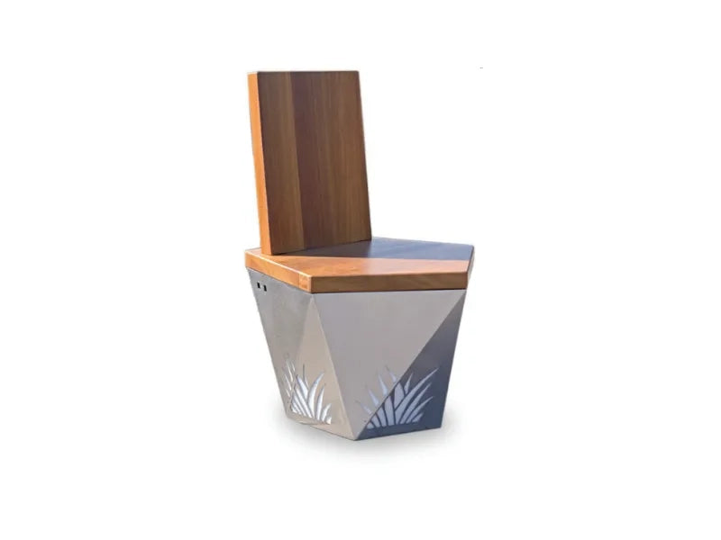 Panca Beta smart line 65x65x95h Giochipark legno composto Wi-Fi Bluetooth - Con schienale