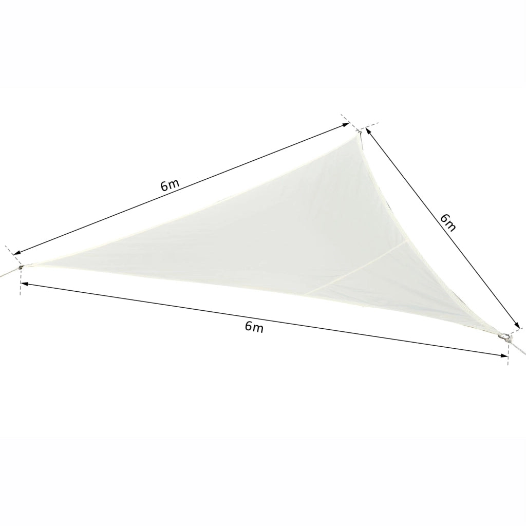 Tenda Vela da Giardino Triangolare 6x6x6m Crema