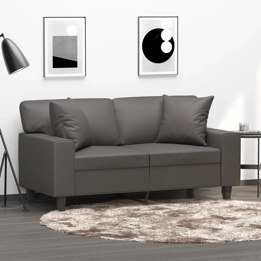 Cuscini Decorativi 2 pz Grigio 40x40 cm in Similpelle CFW7898850