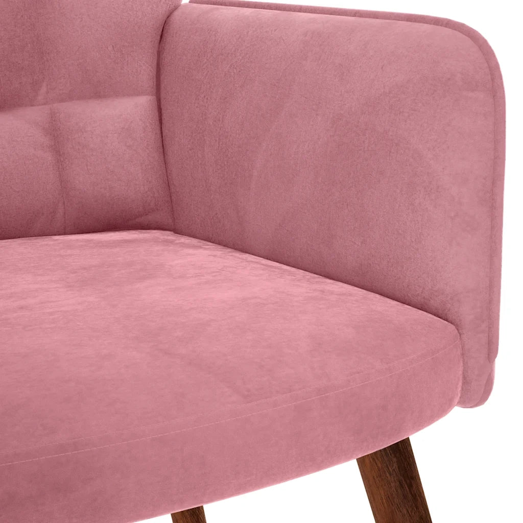 Sedia a Dondolo Rosa in Velluto CFW9622176
