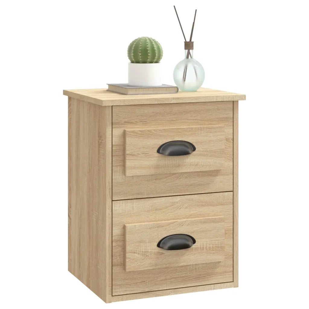 Comodini a Parete 2 pz Rovere Sonoma 41,5x36x53 cm 816399