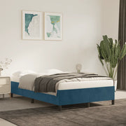 Giroletto senza Materasso-Struttura Letto Blu Scuro 120x190 cm Velluto 261949