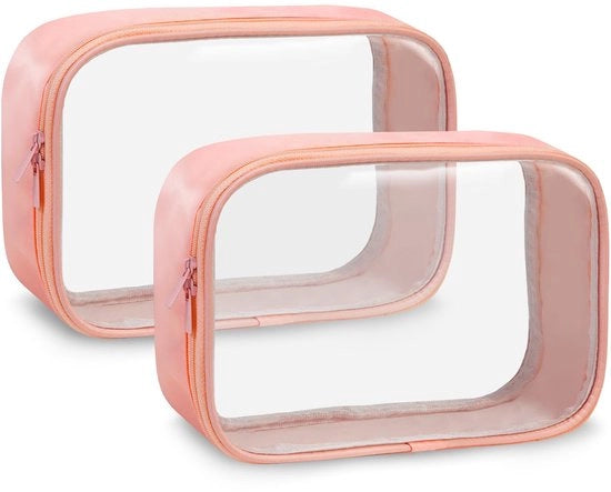Borse trasparenti Borse per bagaglio aereo Liquidi Borse per cosmetici Borse per viaggio Borse per bagaglio Borse per toilette Borse acqua resistenti per donne colore arancione
