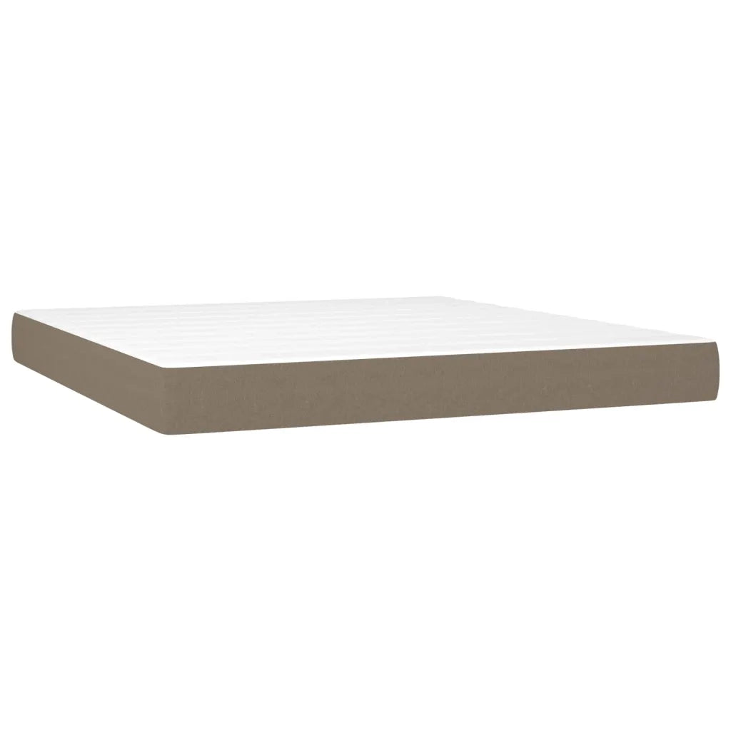 Giroletto a Molle con Materasso Tortora 180x200 cm in Tessuto 3126745