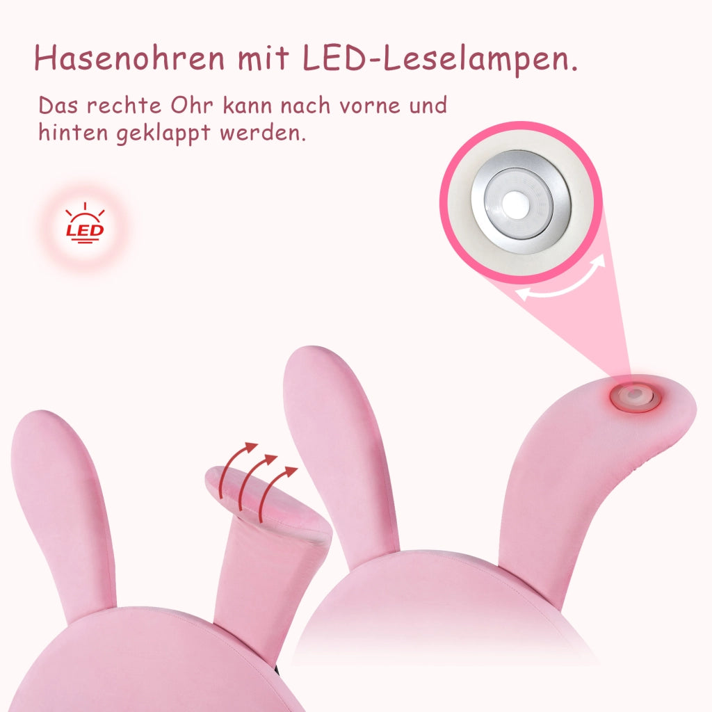 DESMIU Letto singolo 1 posto con 2 panche contenitore, LED e testiera regolabile, 90 × 200 cm, senza materasso