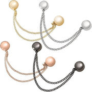 4 Pezzi Clip Magnetici Multifunzionali per Abbigliamento con Catena per Accessori di Hijab per Abbigliamento Grande