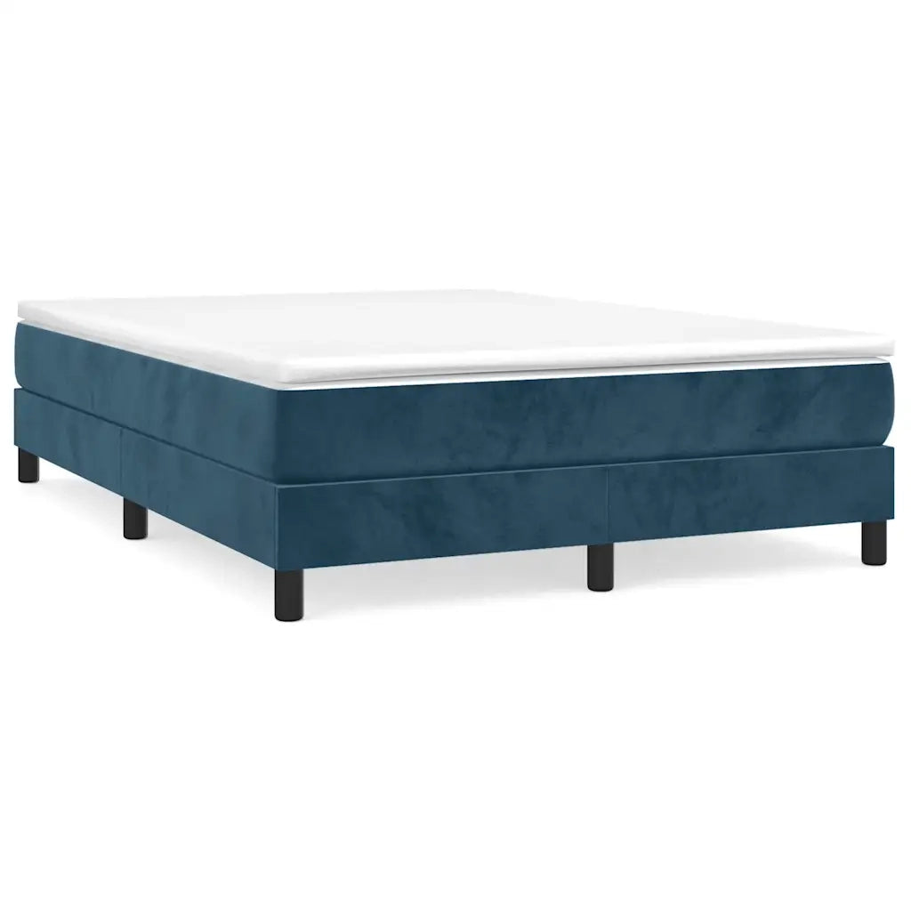 Struttura Letto a Rete a Molle Blu Scuro 140x200 cm Velluto 3120776