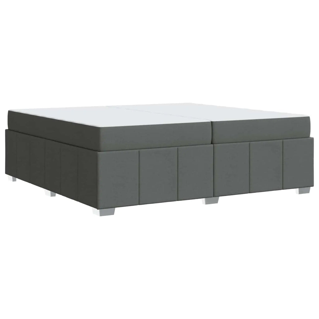 Struttura del letto Grigio scuro 200 x 200 cm Tessuto