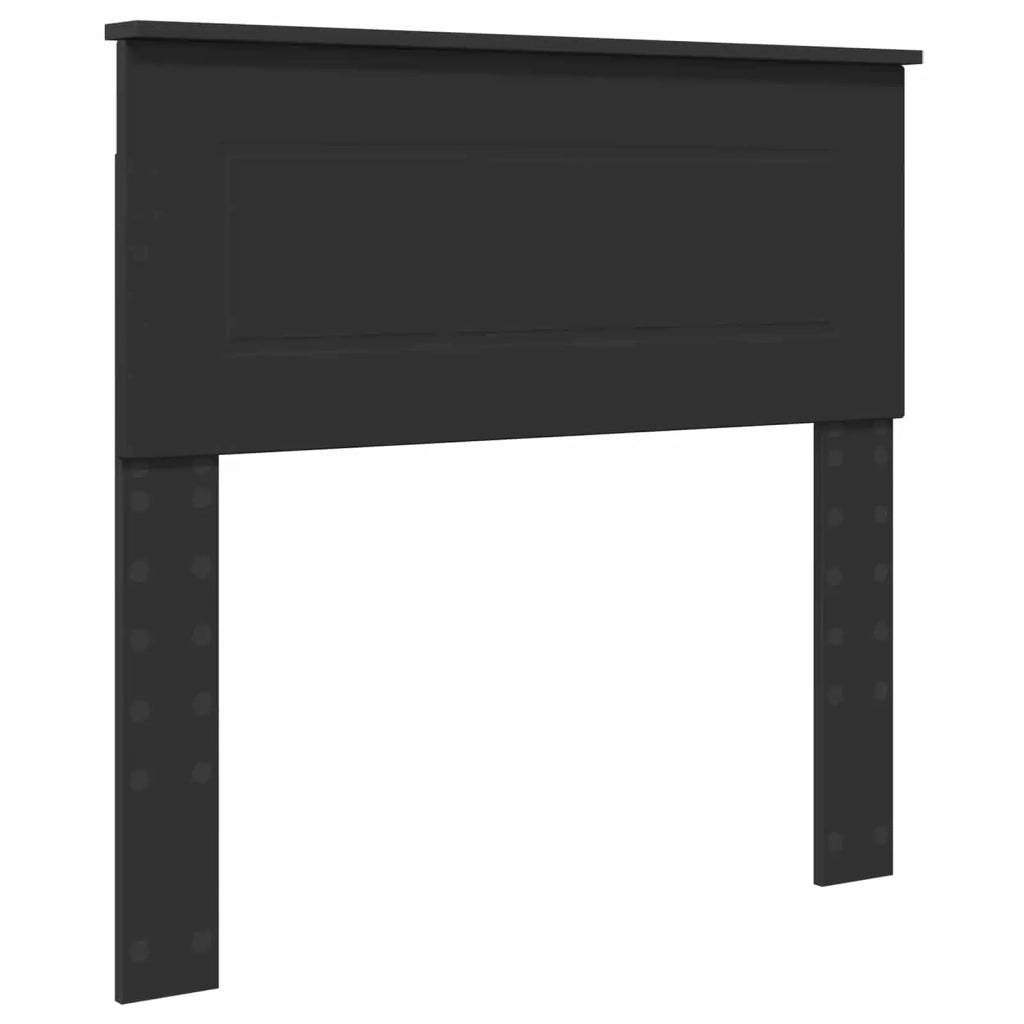 Struttura del letto con testiera Nero e Argento 75 x 190 cm 3408327